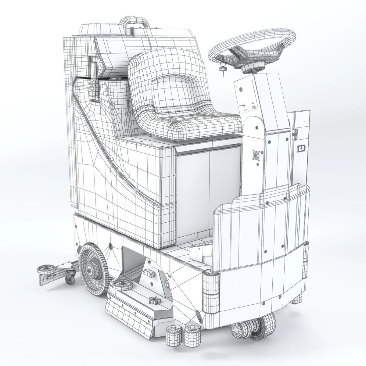 Tomcat Commercial Floor Scrubbers Microrider 3D model_2