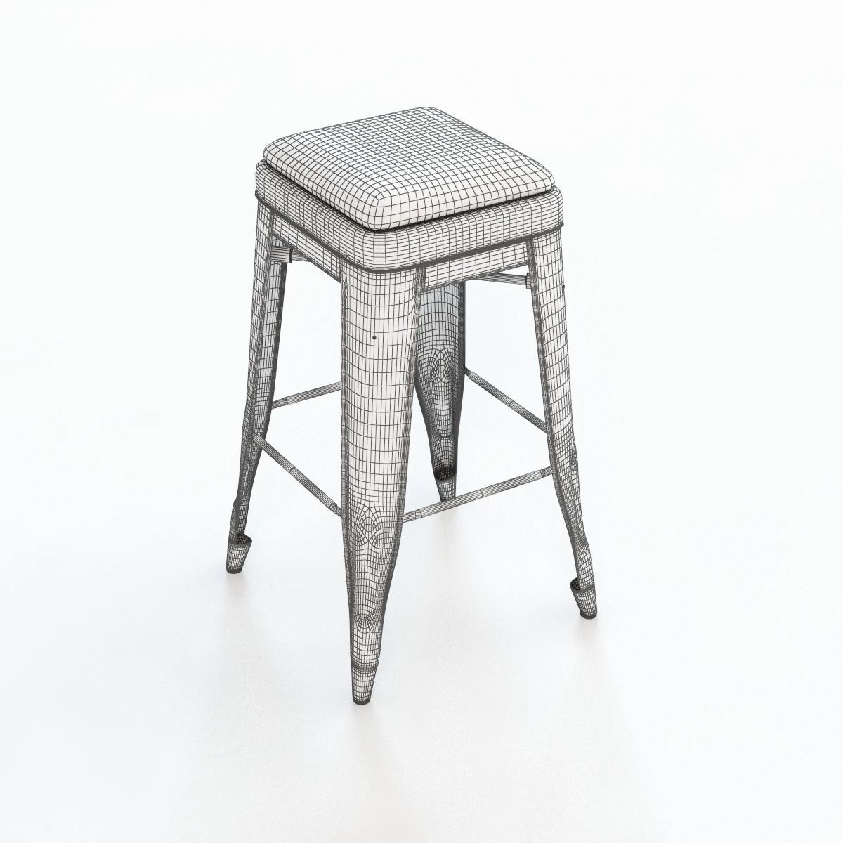 Tolix H Stools 3D model_4