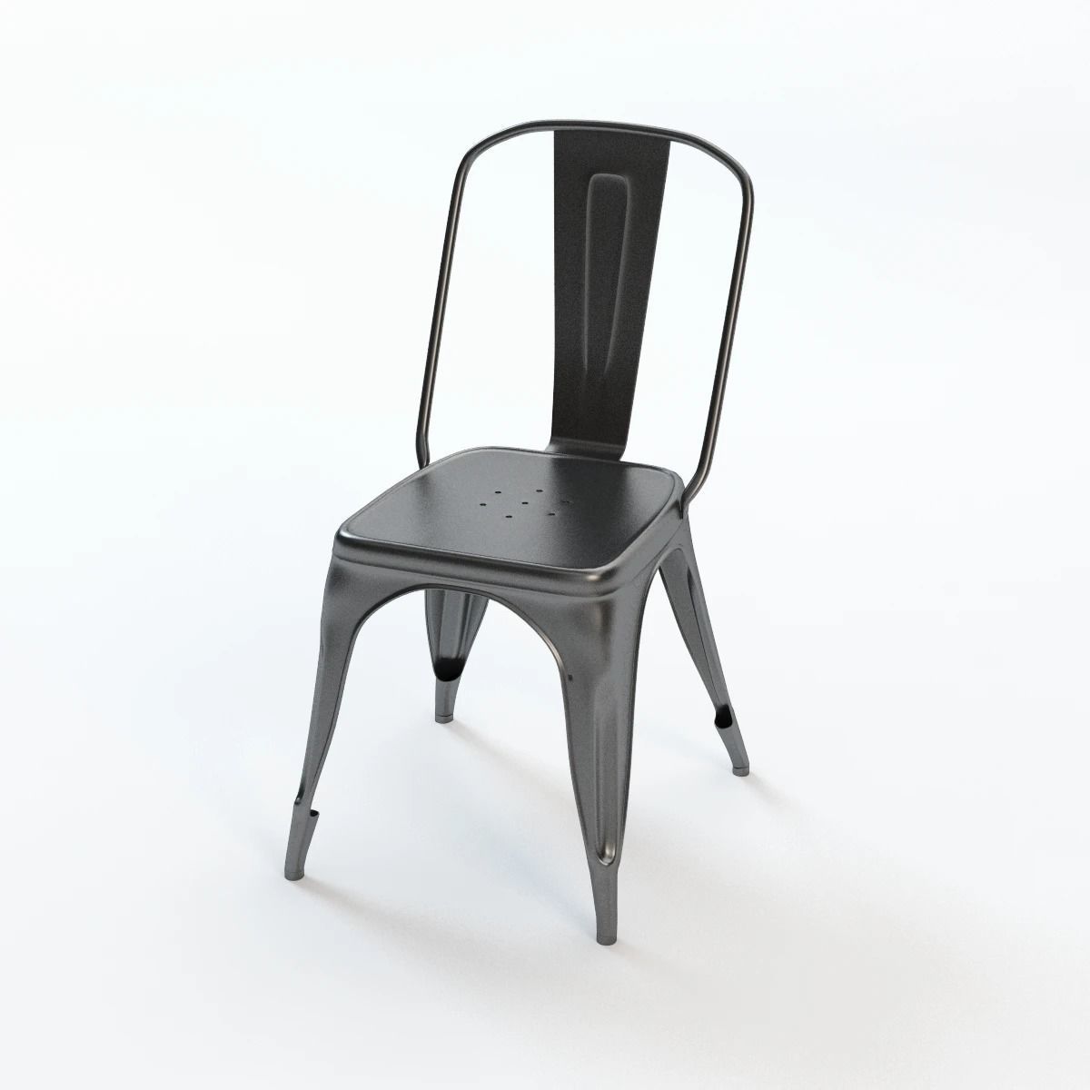Tolix Ass Chairs 3D model_2