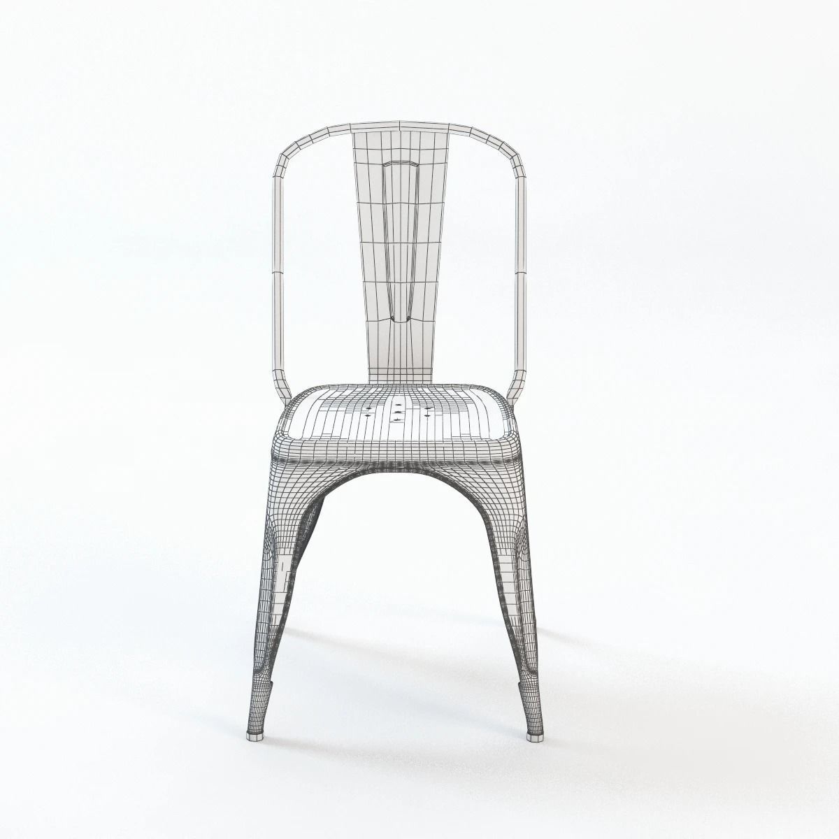 Tolix Ass Chairs 3D model_1