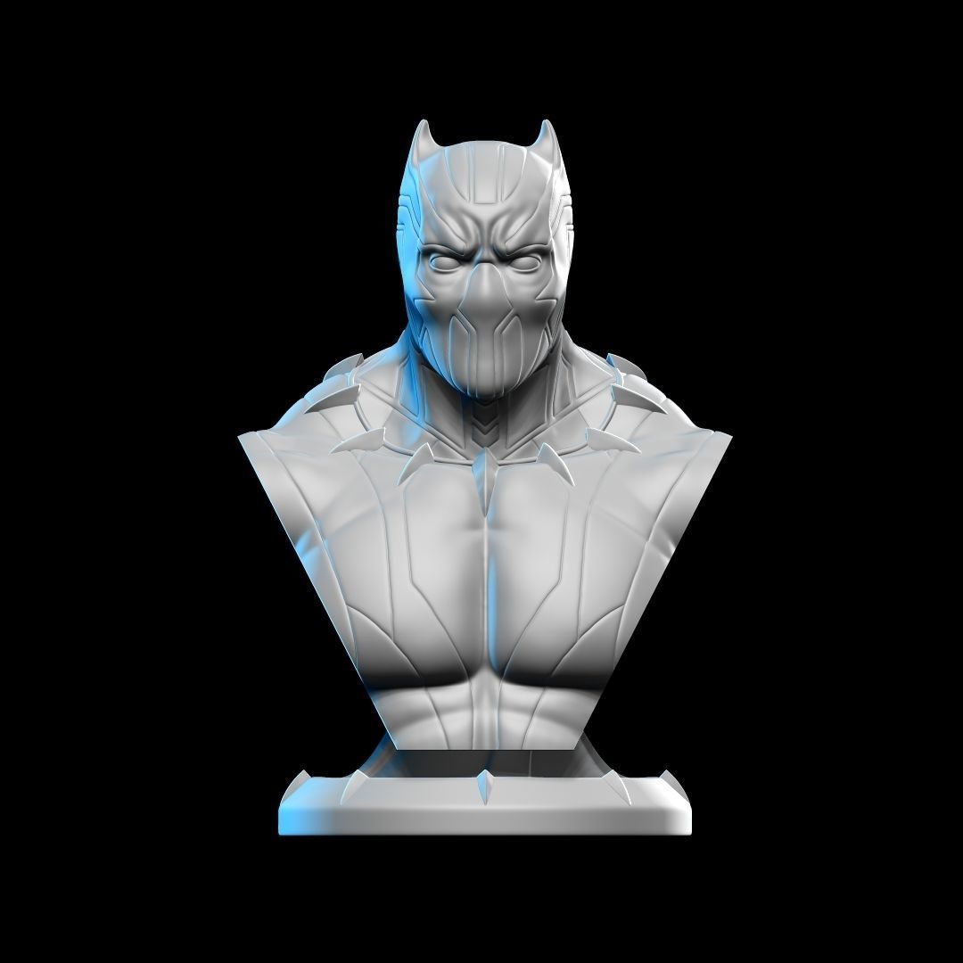 Black Panther Bust 01 3D print model_4
