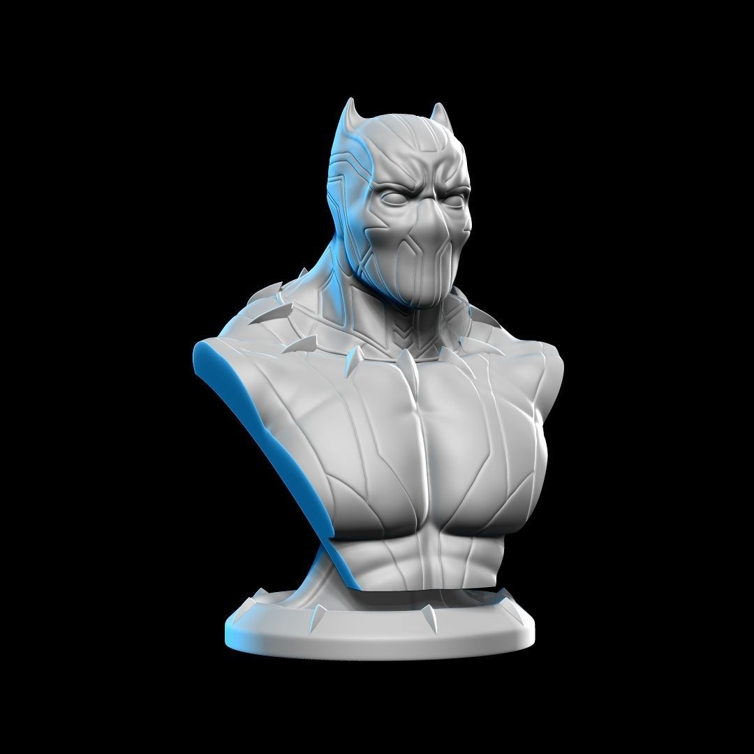 Black Panther Bust 01 3D print model_8