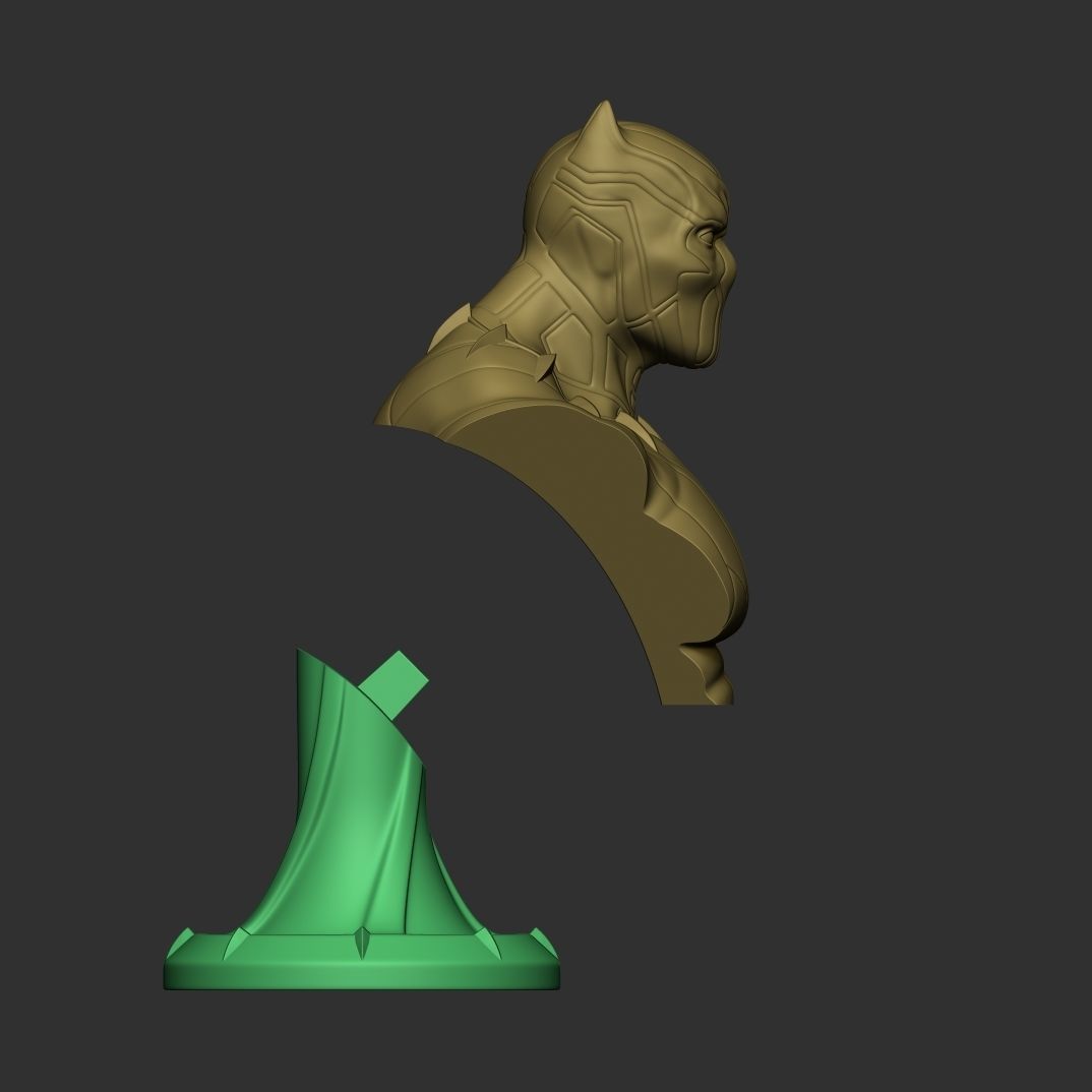 Black Panther Bust 01 3D print model_10