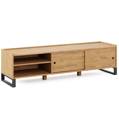 Hiba Solid Oak Steel TV Unit 2 by LA REDOUTE INTERIEURS 3D model