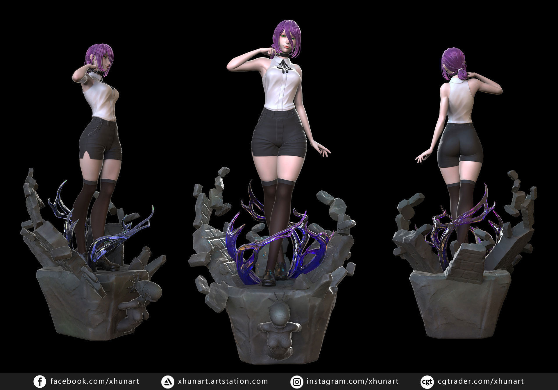 chainsawman - Reze STL file 3D print model_1