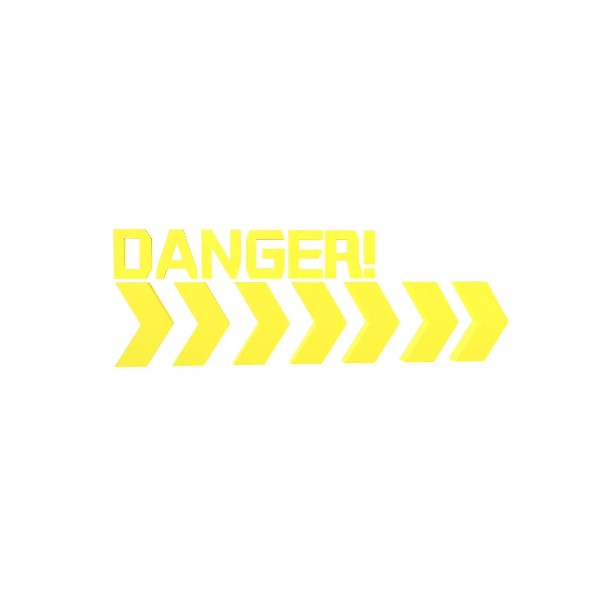 Cyberpunk Future Danger Sign v2 005 Low-poly 3D model_0