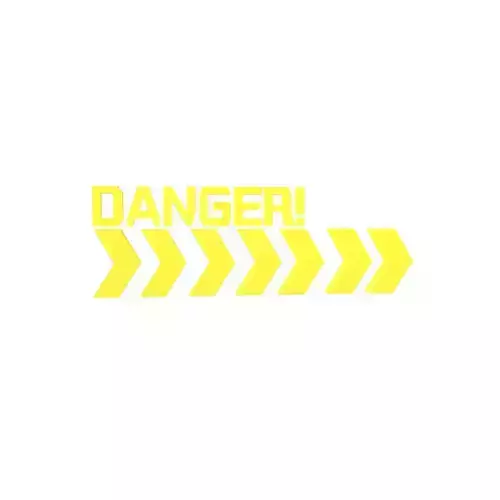 Cyberpunk Future Danger Sign v2 005 Low-poly 3D model