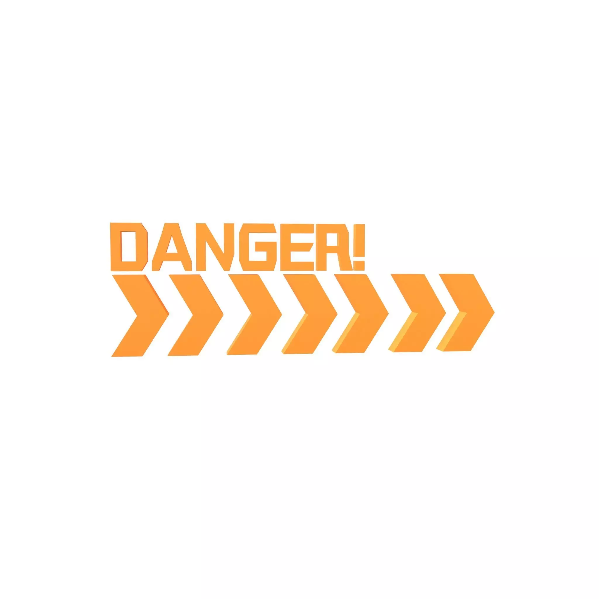 Cyberpunk Future Danger Sign v2 006 Low-poly 3D model_0