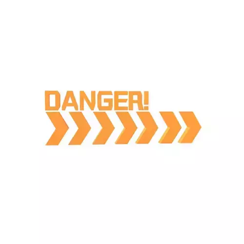 Cyberpunk Future Danger Sign v2 006 Low-poly 3D model