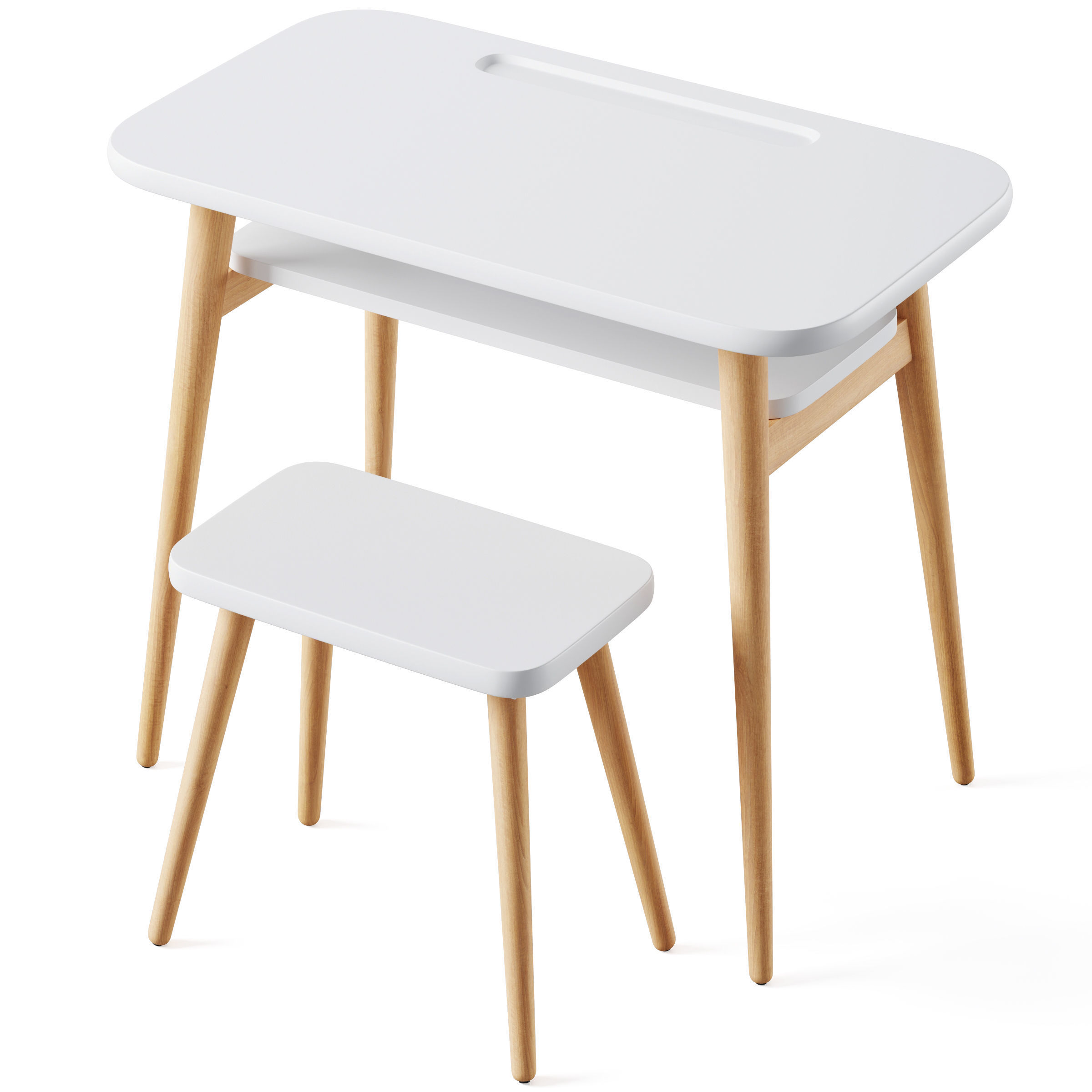 Jimi Desk schoolboy bench by LA REDOUTE INTERIEURS 3D model_1