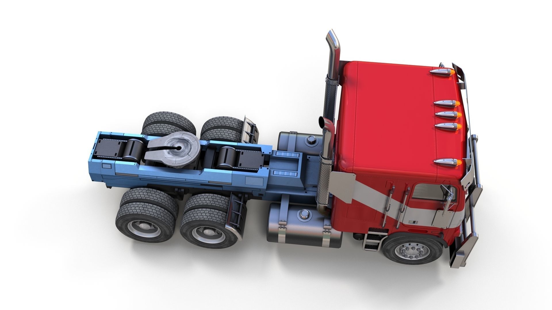 Optimus Prime Freightliner Low-poly 3D model_3