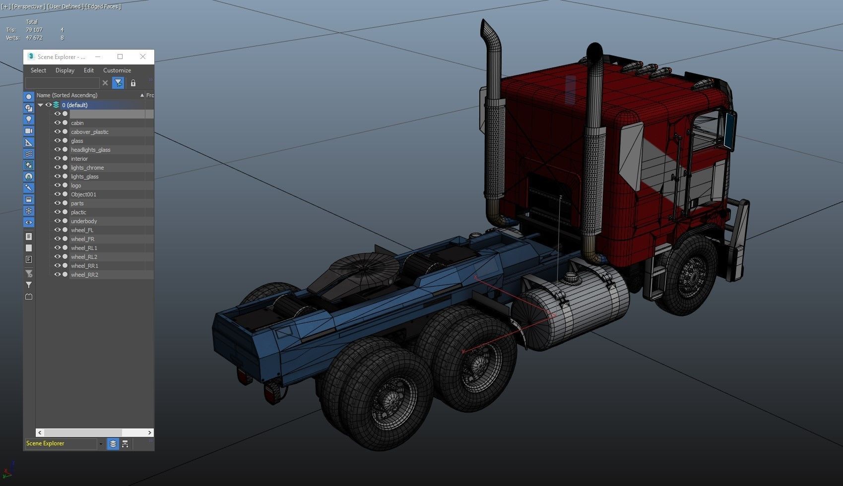 Optimus Prime Freightliner Low-poly 3D model_39