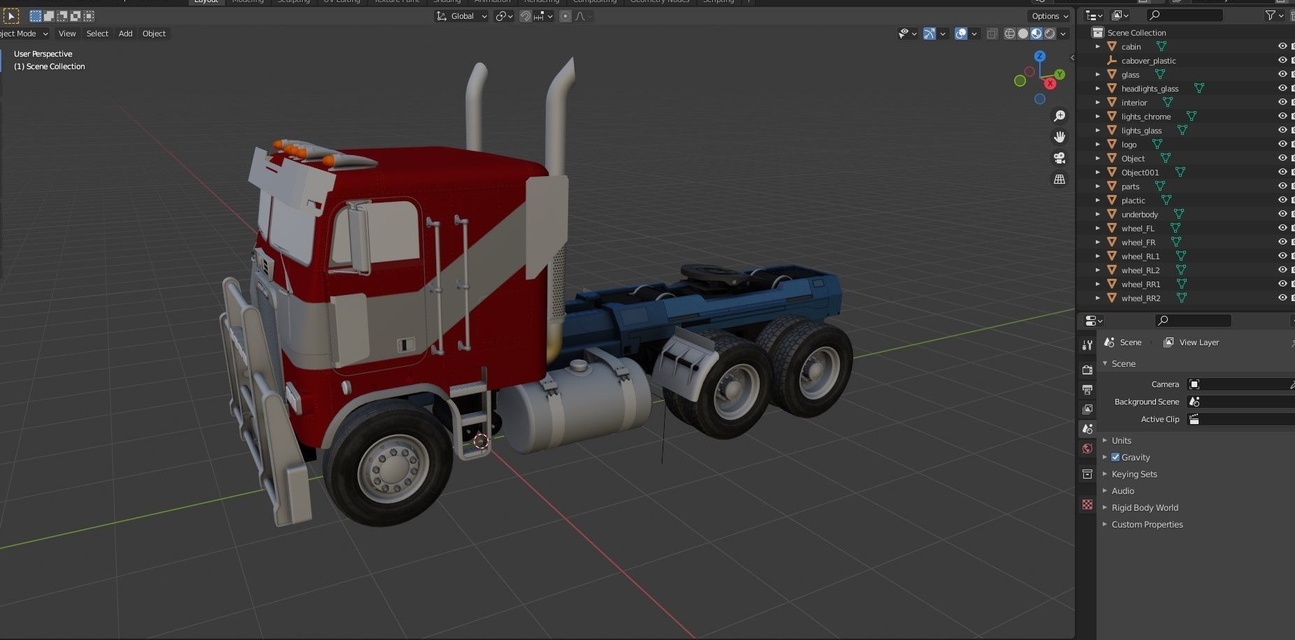 Optimus Prime Freightliner Low-poly 3D model_42