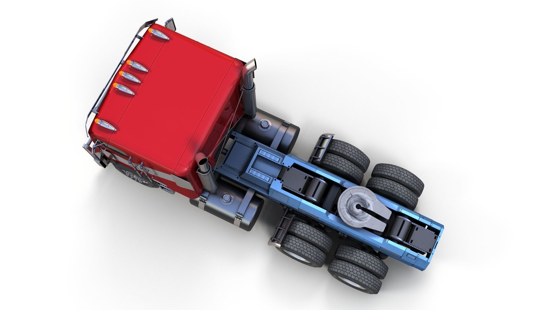 Optimus Prime Freightliner Low-poly 3D model_7