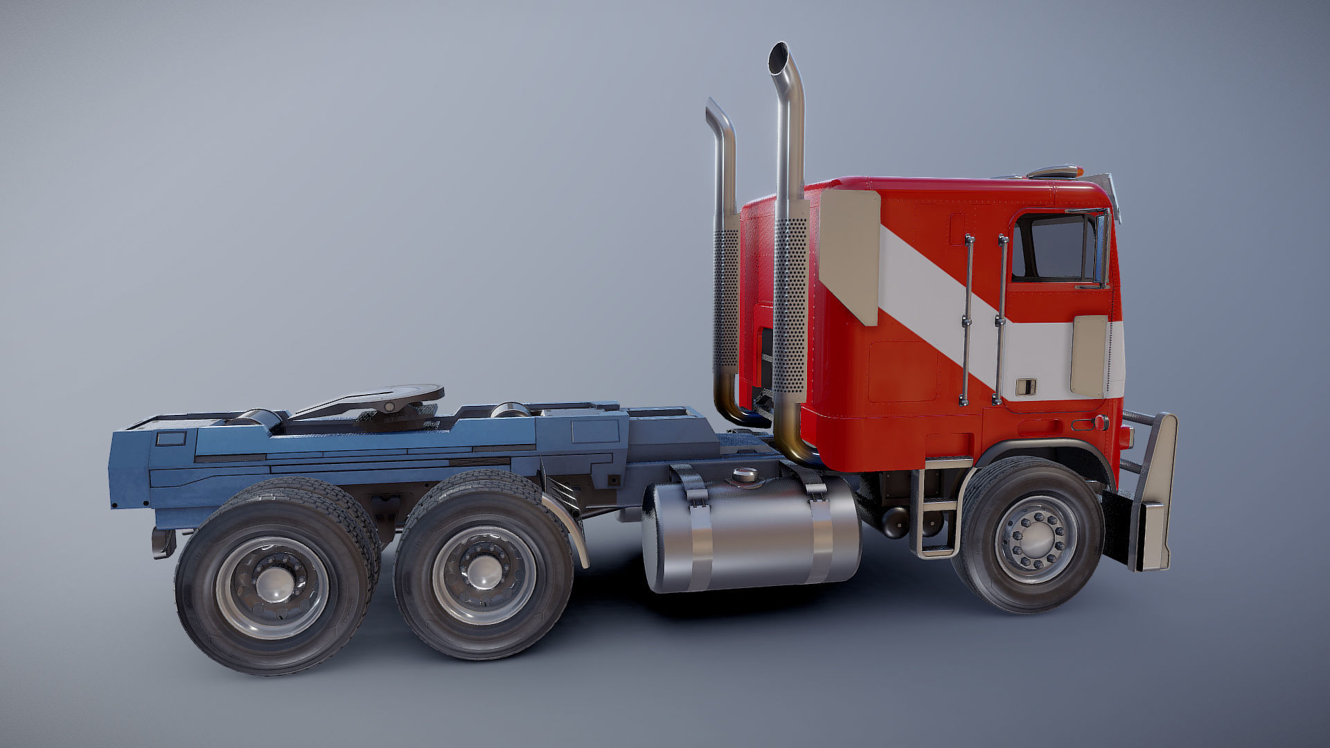 Optimus Prime Freightliner Low-poly 3D model_19