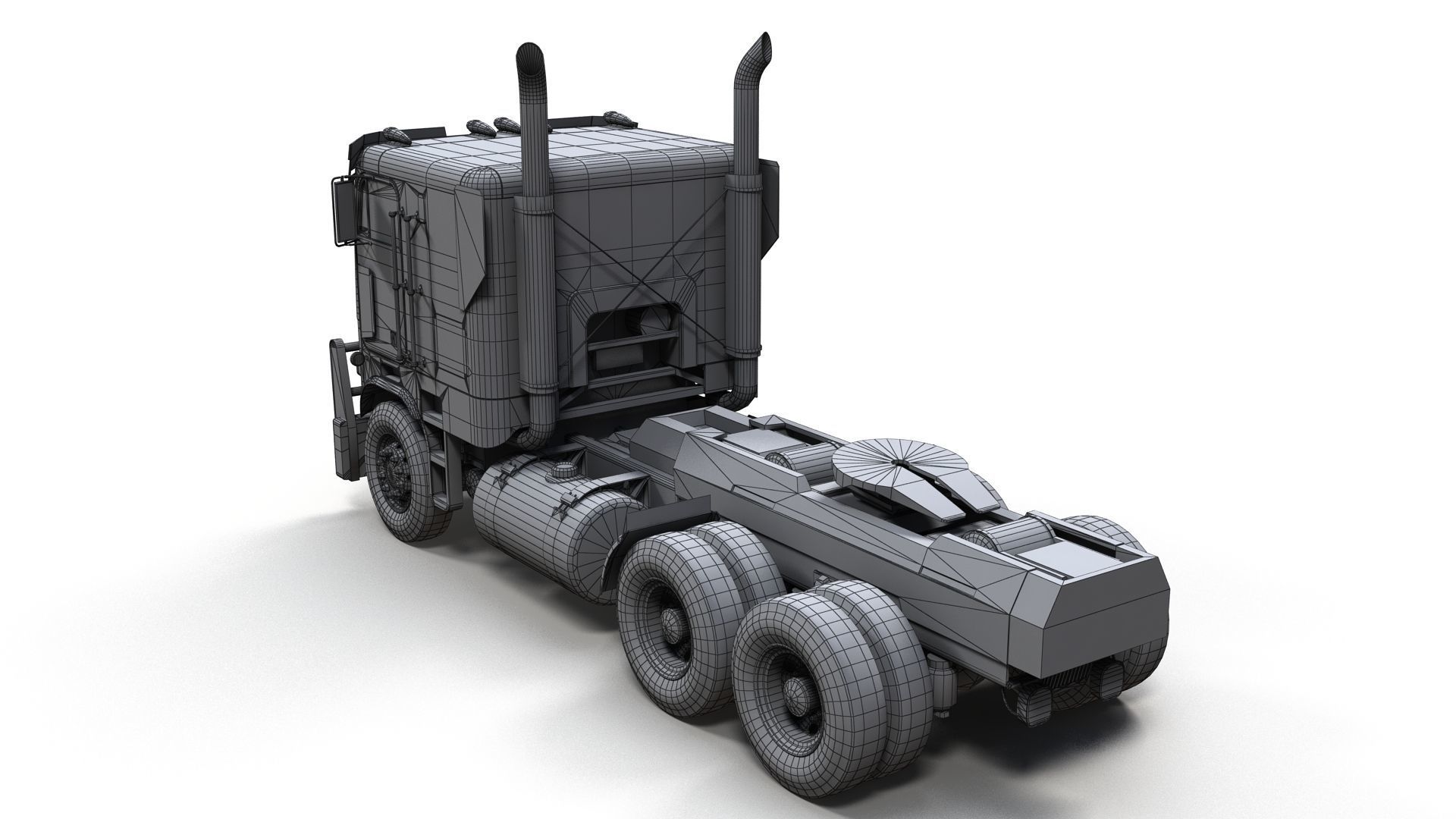 Optimus Prime Freightliner Low-poly 3D model_12