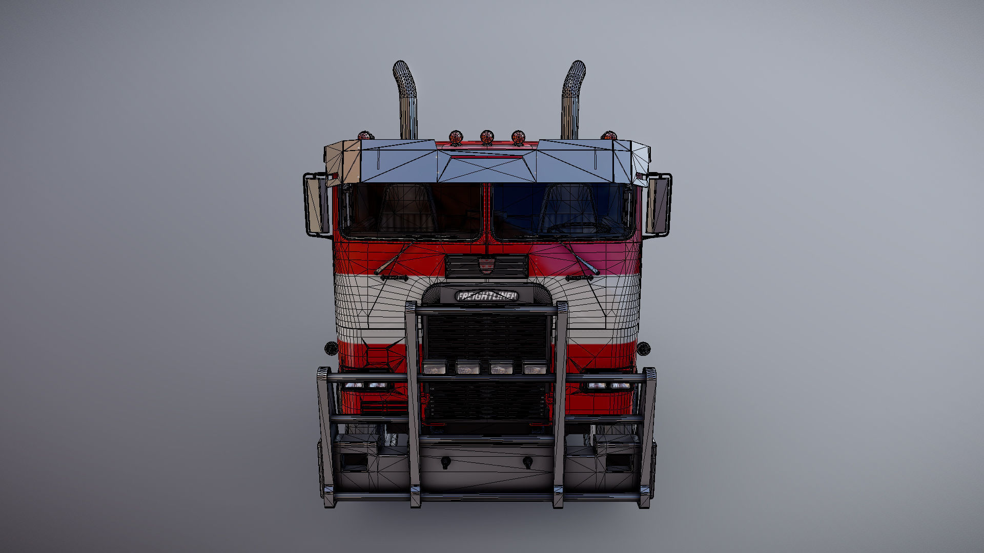 Optimus Prime Freightliner Low-poly 3D model_29