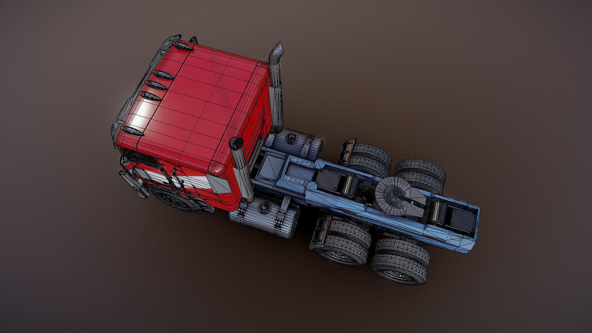 Optimus Prime Freightliner Low-poly 3D model_28