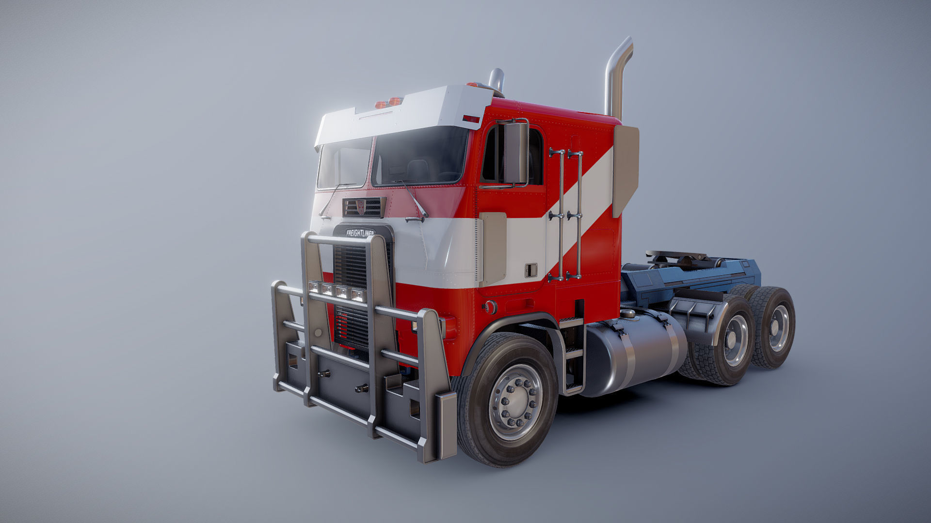 Optimus Prime Freightliner Low-poly 3D model_17