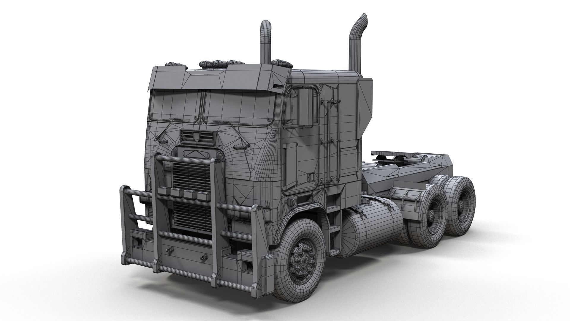 Optimus Prime Freightliner Low-poly 3D model_9