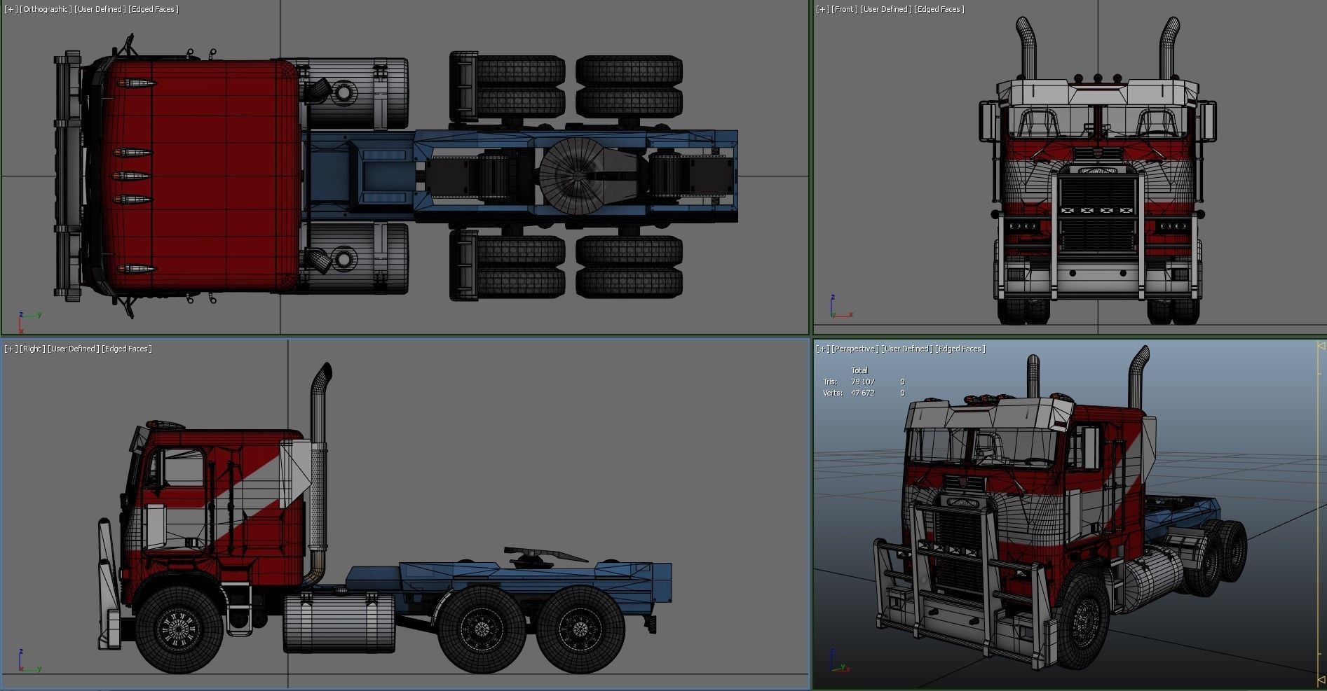 Optimus Prime Freightliner Low-poly 3D model_40