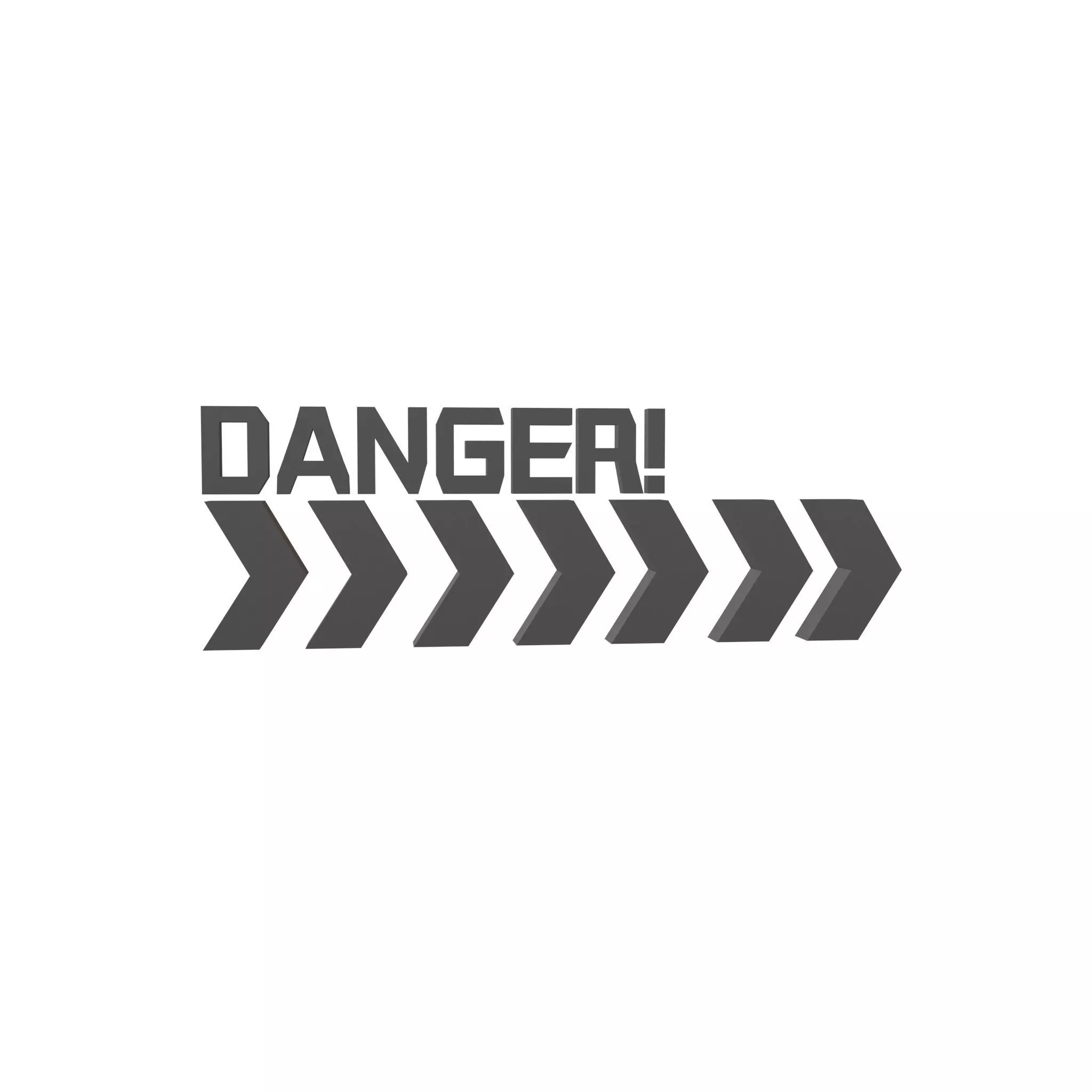 Cyberpunk Future Danger Sign v2 008 Low-poly 3D model_0