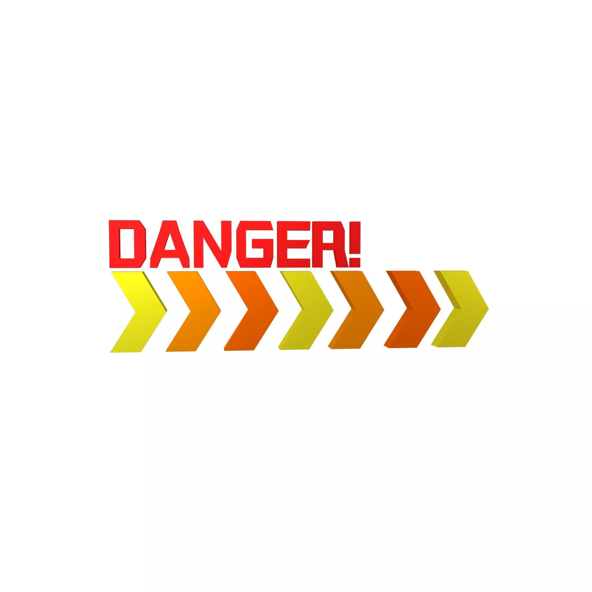 Cyberpunk Future Danger Sign v2 011 Low-poly 3D model_0