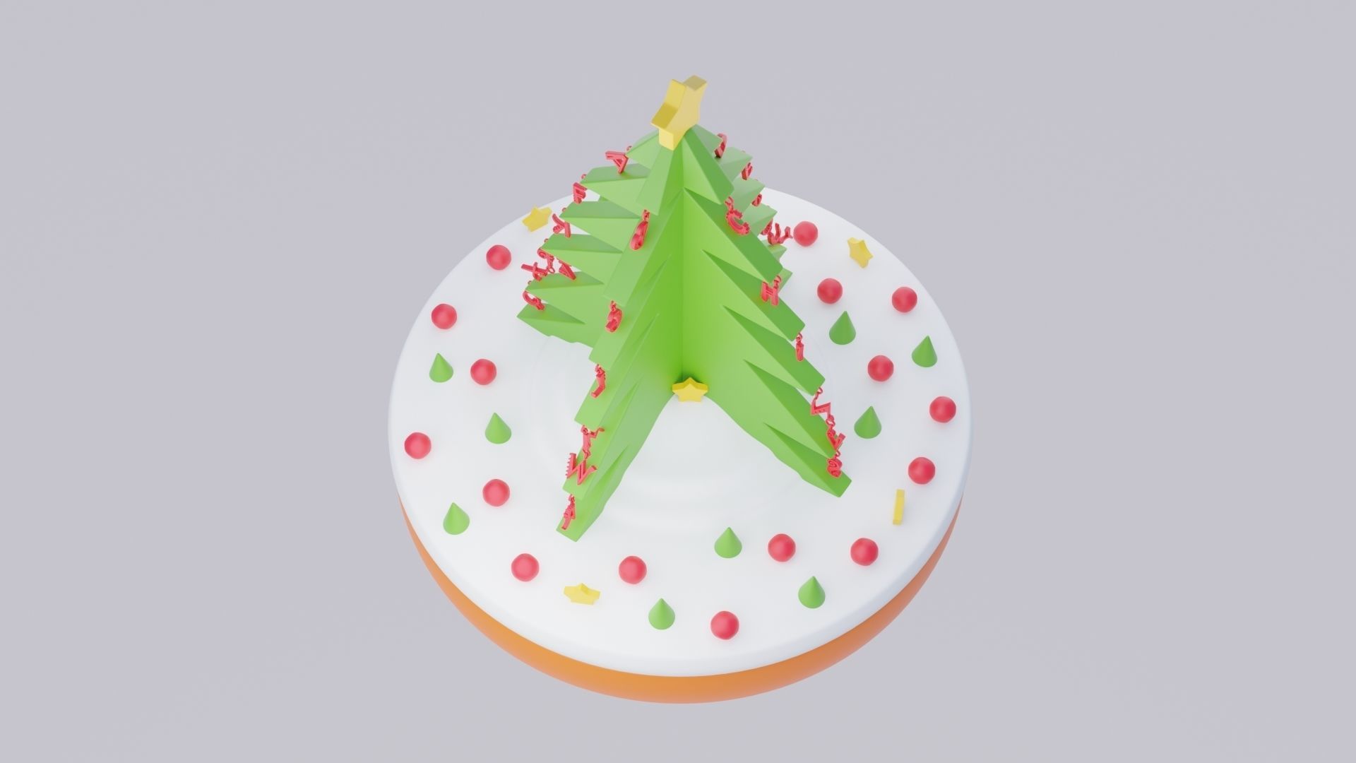 Christmas Cake 3D print model_2