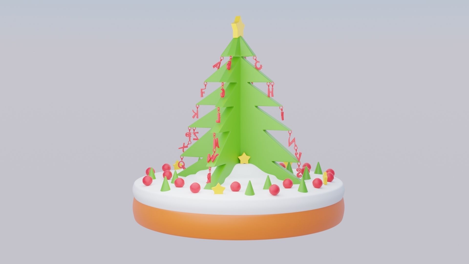 Christmas Cake 3D print model_1
