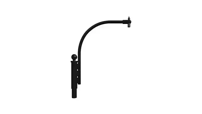 Post-Arm-2 wall mount with hook