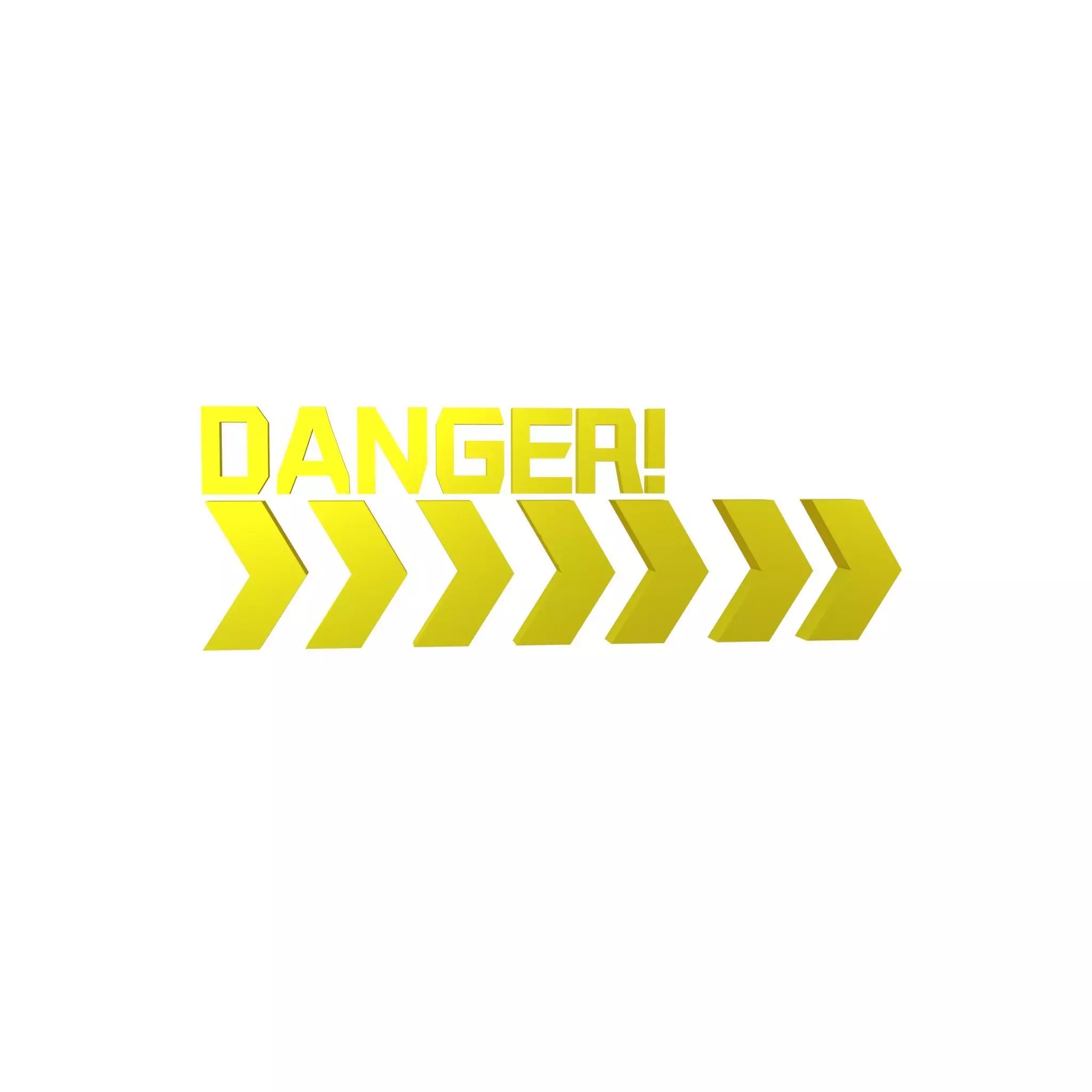 Cyberpunk Future Danger Sign v2 013 Low-poly 3D model_0