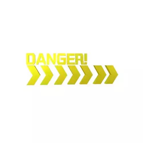 Cyberpunk Future Danger Sign v2 013 Low-poly 3D model