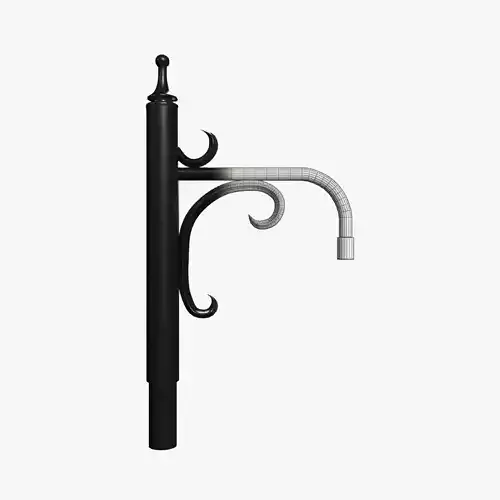 Post-Arm-3 wrought iron garden spigot