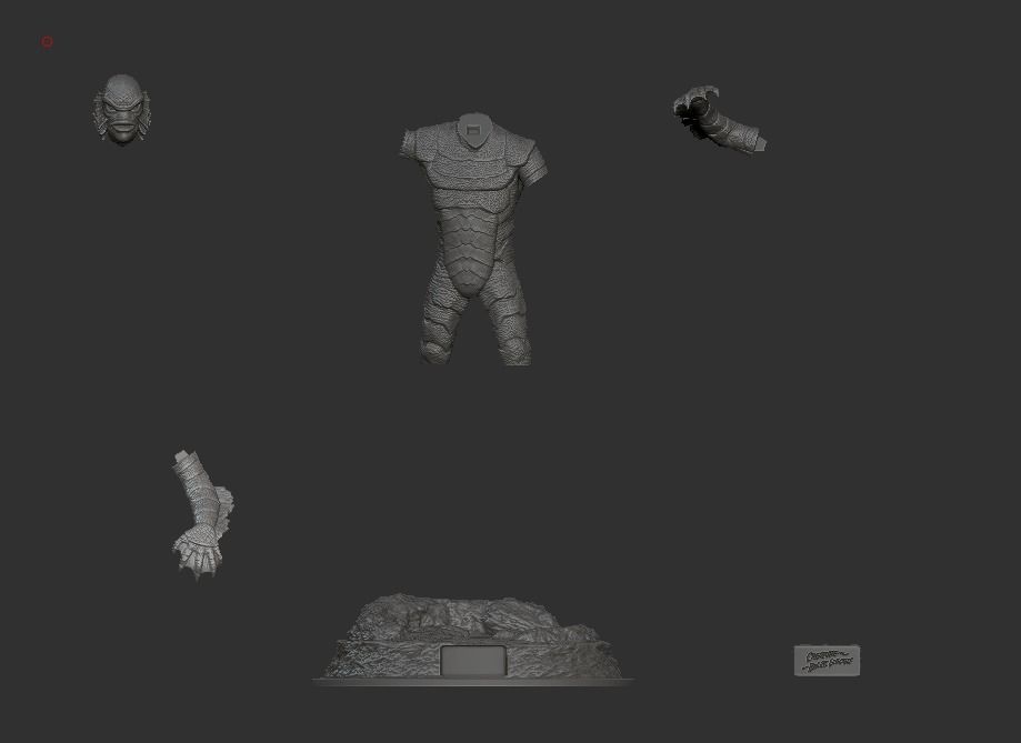 creature from the black lagoon sculpture 3D print model_5