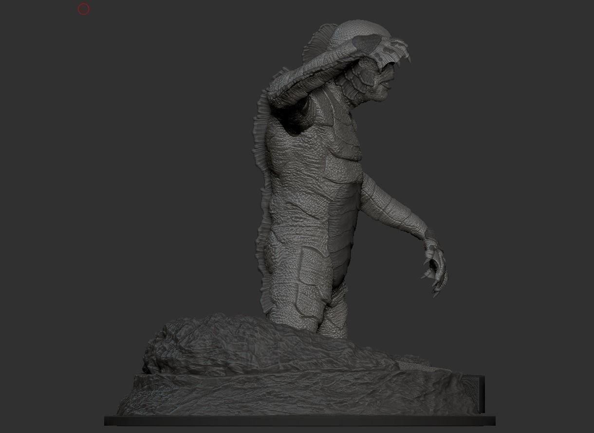 creature from the black lagoon sculpture 3D print model_2