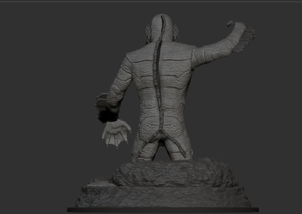 creature from the black lagoon sculpture 3D print model_3
