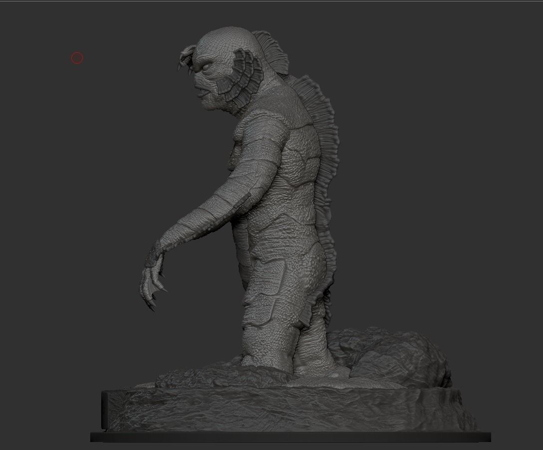 creature from the black lagoon sculpture 3D print model_4