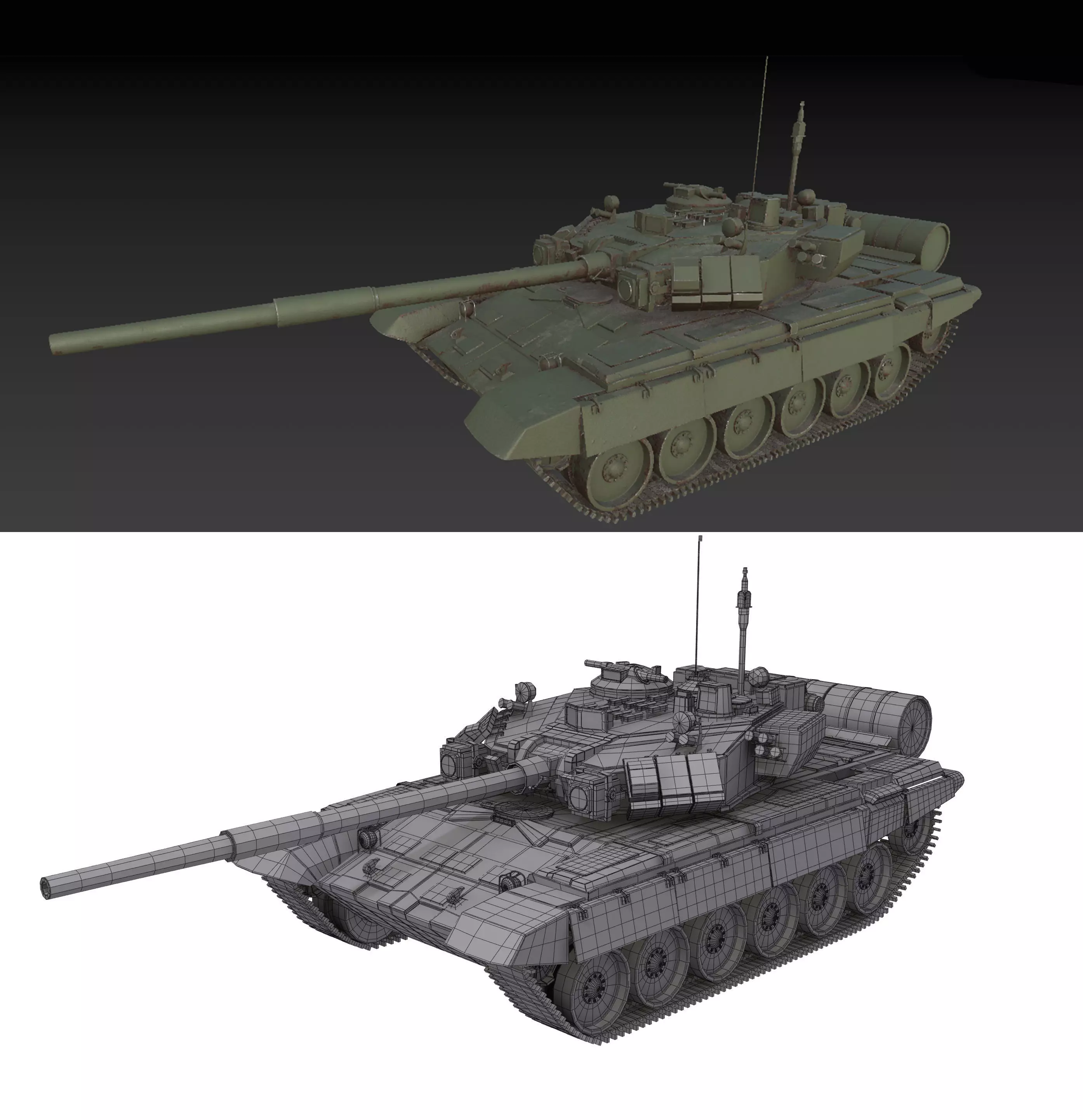 Soviet Union Tank T 84 3D model_0
