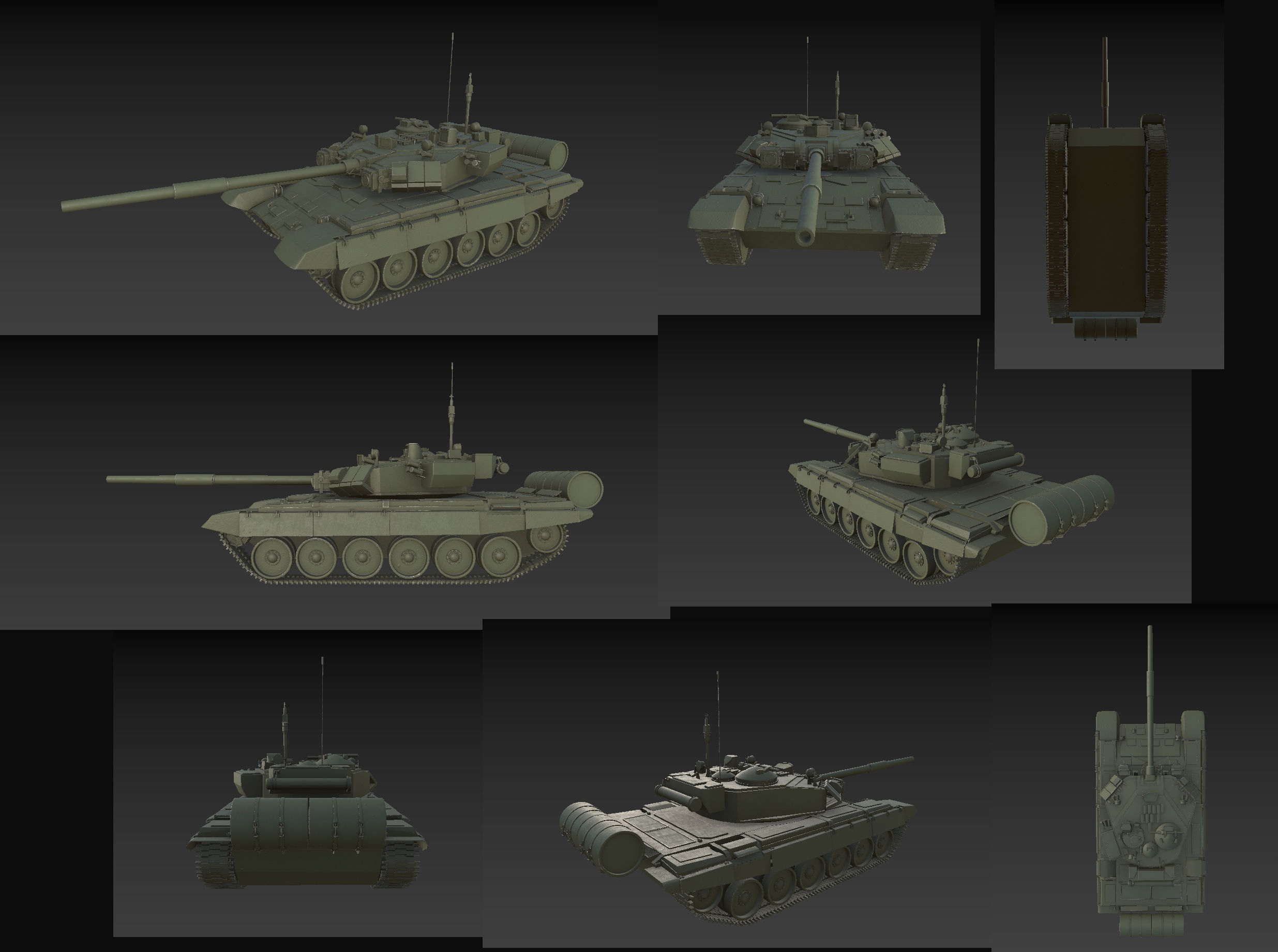 Soviet Union Tank T 84 3D model_2