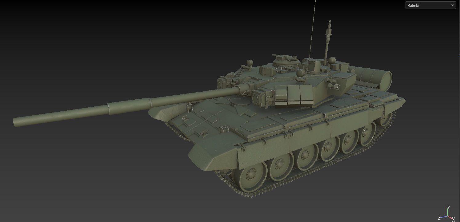 Soviet Union Tank T 84 3D model_19