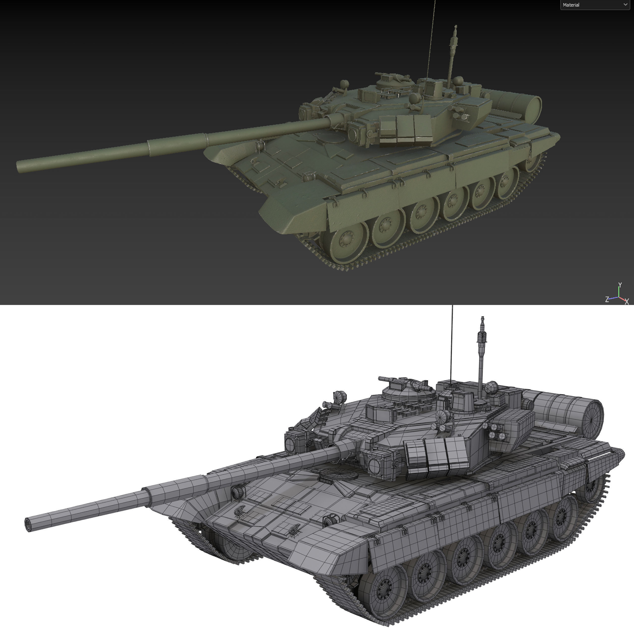 Soviet Union Tank T 84 3D model_1