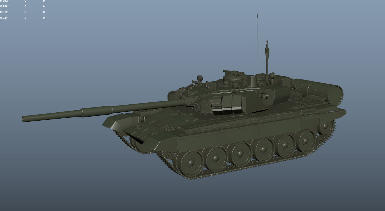 Soviet Union Tank T 84 3D model_24