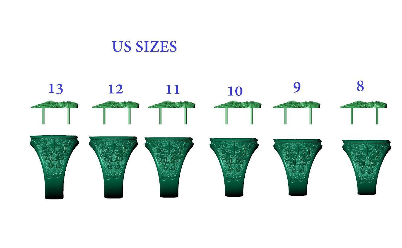 Ring undead Pirate snakes wind rose anchor 3D print model_8