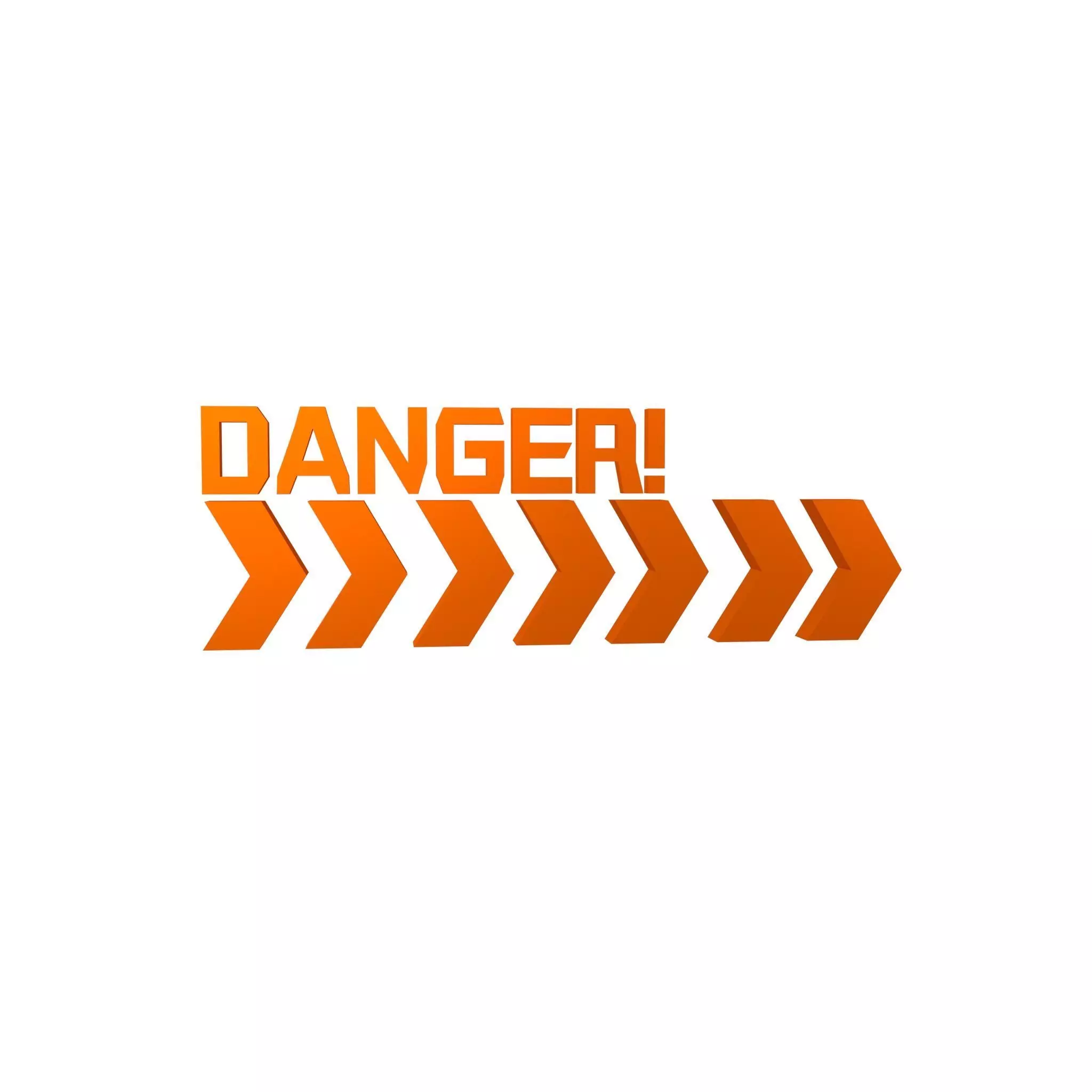 Cyberpunk Future Danger Sign v2 015 Low-poly 3D model_0