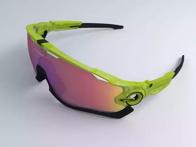 Oakley Jawbreaker sunglasses Low-poly 3D model