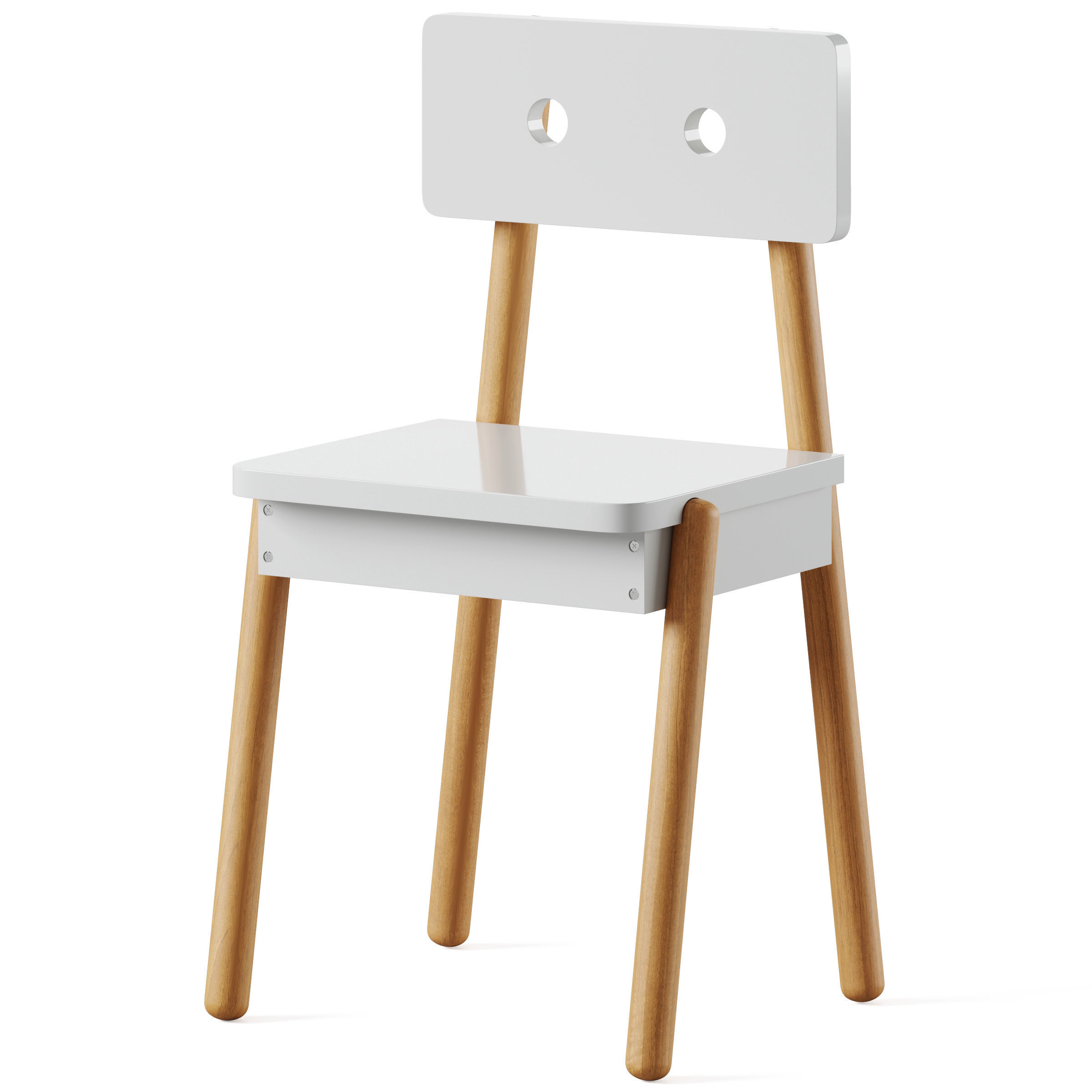 Pine Childs 2 Drawer Desk and chair Wallet by LA REDOUTE 3D model_4