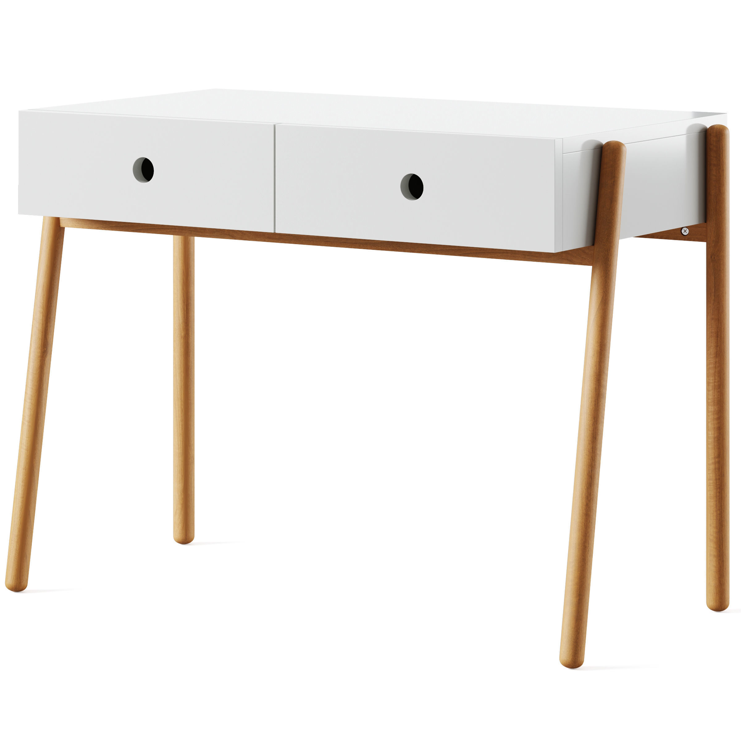 Pine Childs 2 Drawer Desk and chair Wallet by LA REDOUTE 3D model_2