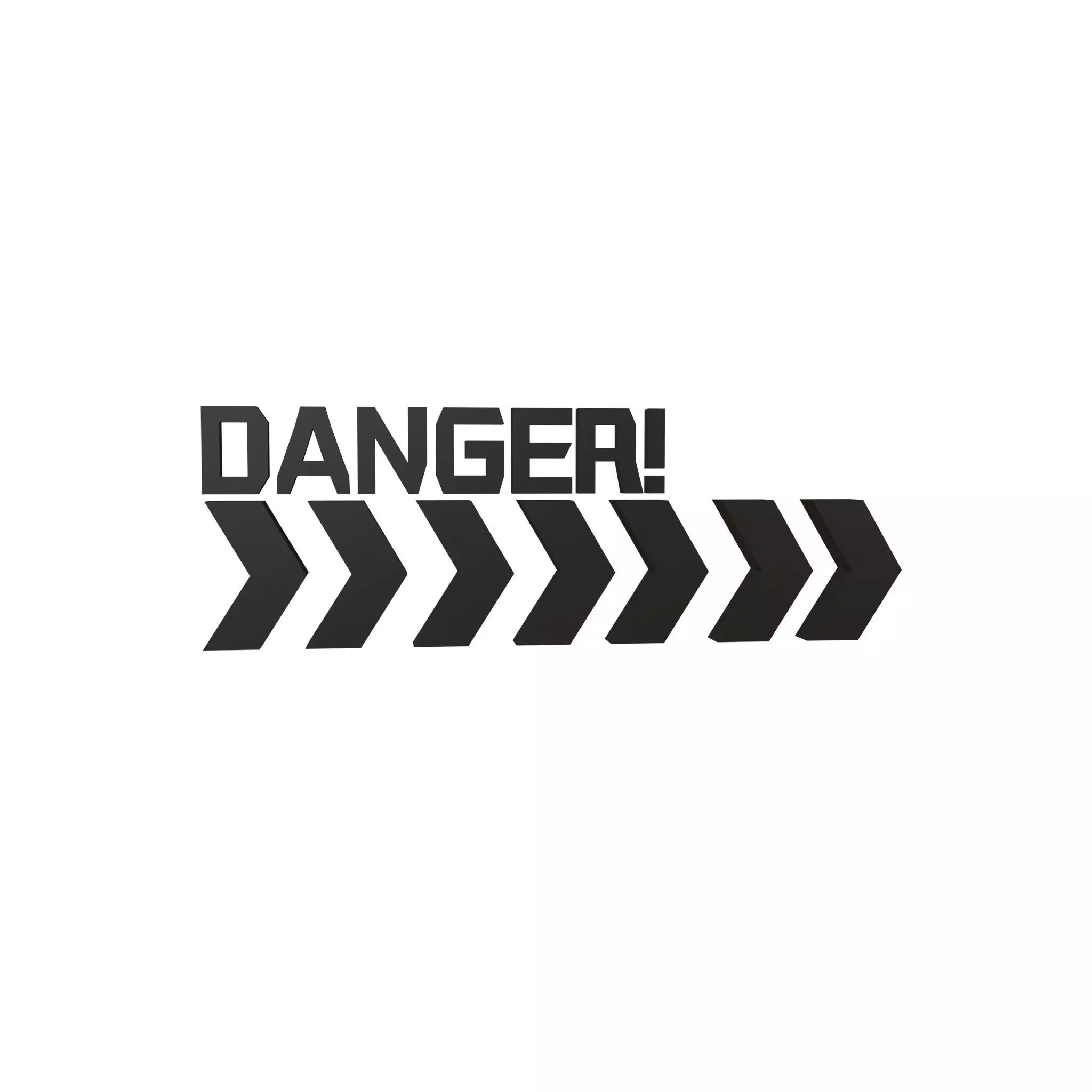 Cyberpunk Future Danger Sign v2 016 Low-poly 3D model_0