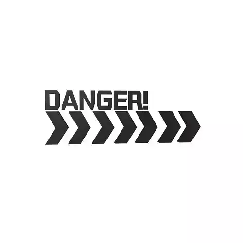 Cyberpunk Future Danger Sign v2 016 Low-poly 3D model Cyberpunk Future Danger Sign v2 016 Low-poly 3D model