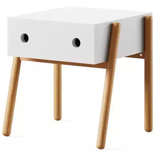 Wallet Scandi Style 1 Drawer Bedside Table by LA REDOUTE 3D model